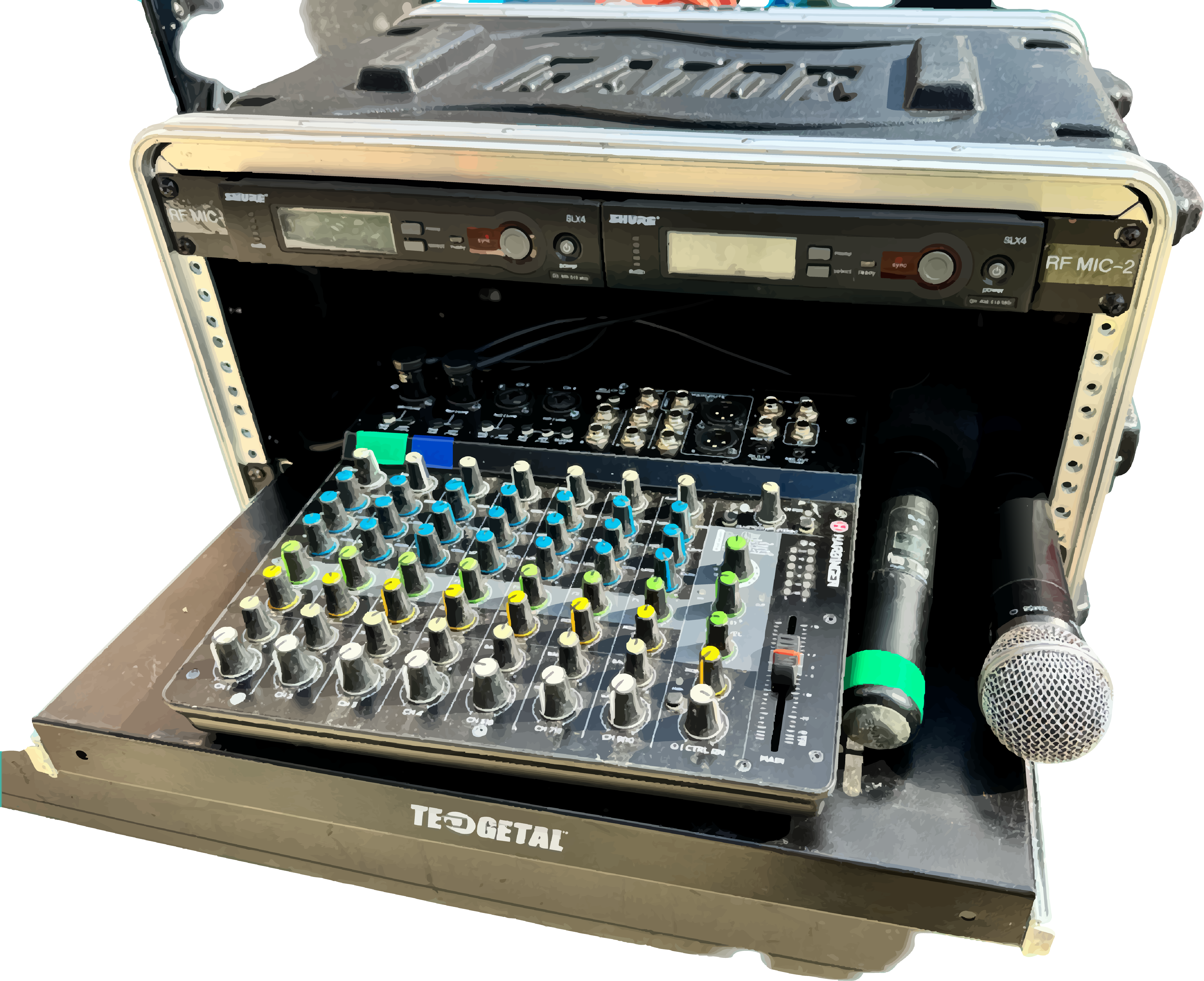 Mixer and Wireless Mic Rig
